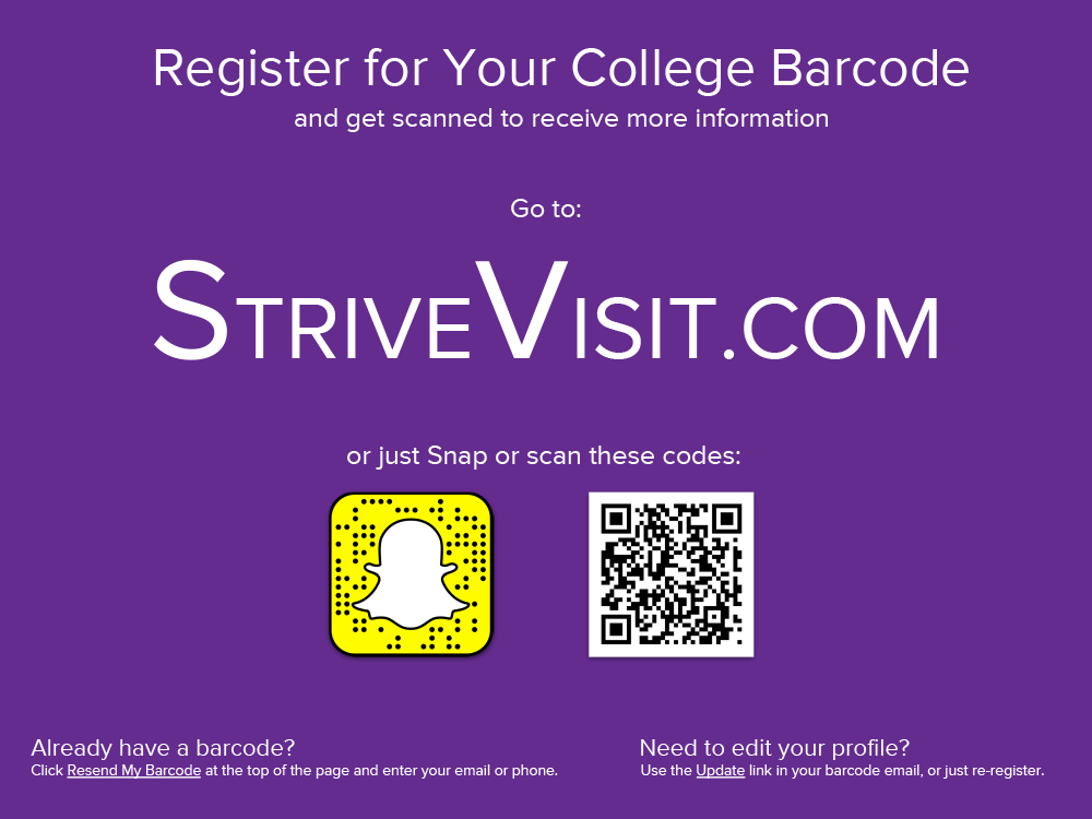 StriveVisit.com Student Registration Slide