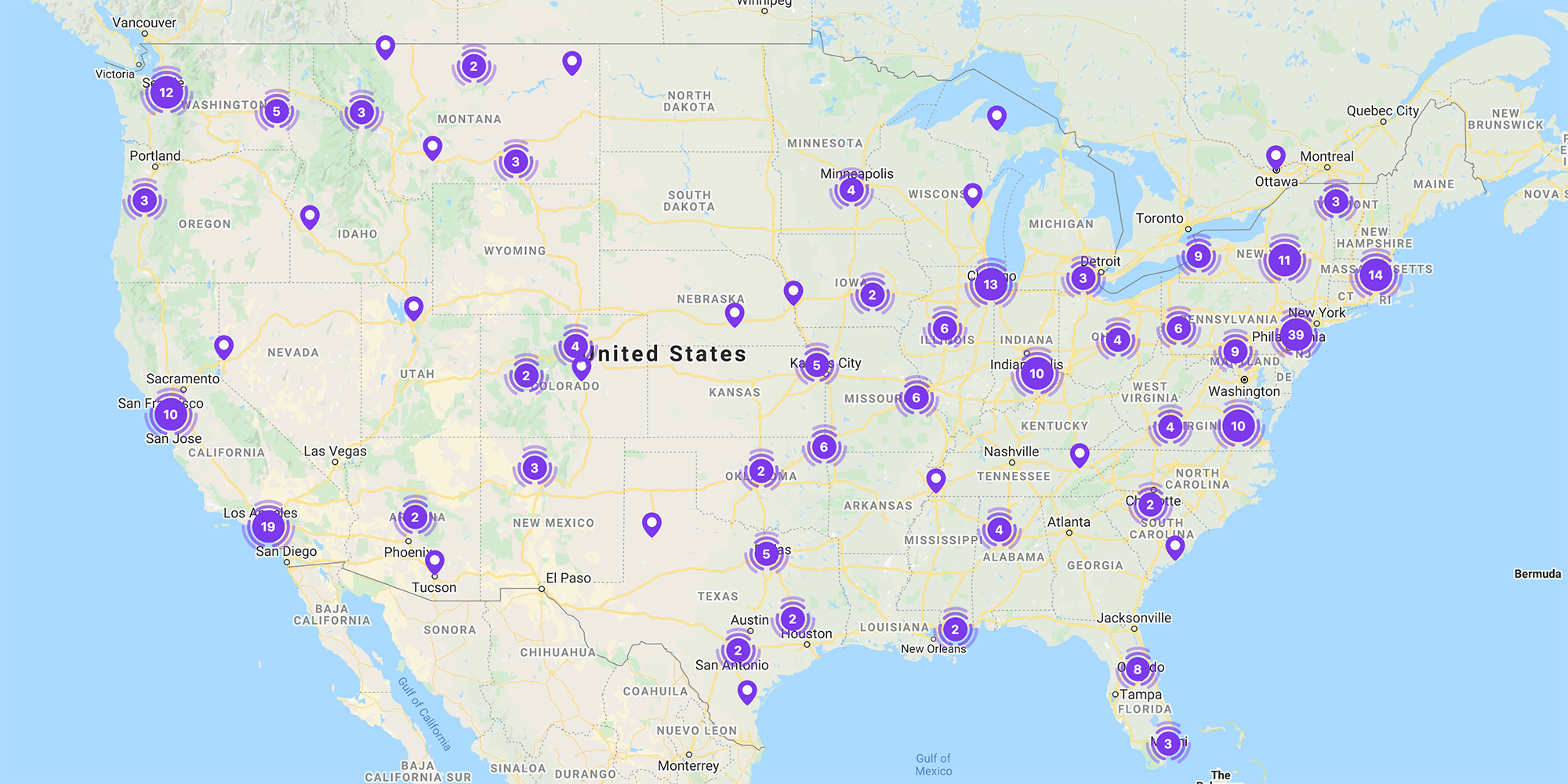 Colleges around the United States
